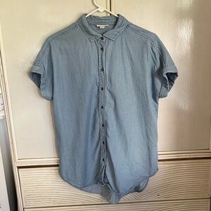 Goodthreads Relaxed Fit Blue Striped Button up Shirt size S